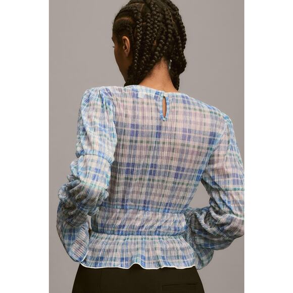 Anthropologie Porridge Long-Sleeve Sheer Top - New XS - Picture 3 of 4